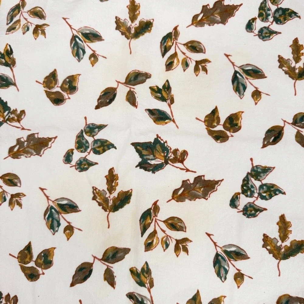 Pomegranate Cloth Napkins Set of 4 Leaf Foliage Print Fall Table Decor Cotton